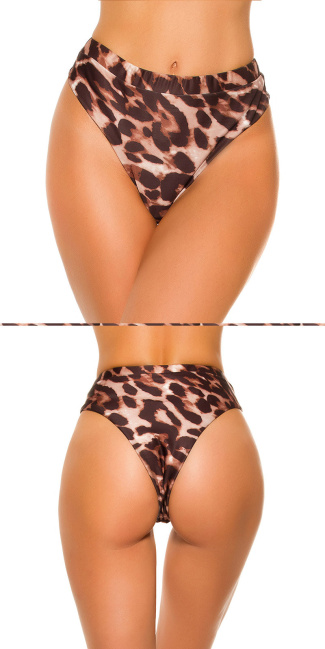 Mix it!!! sexy bikini slip hoge taille luipaard